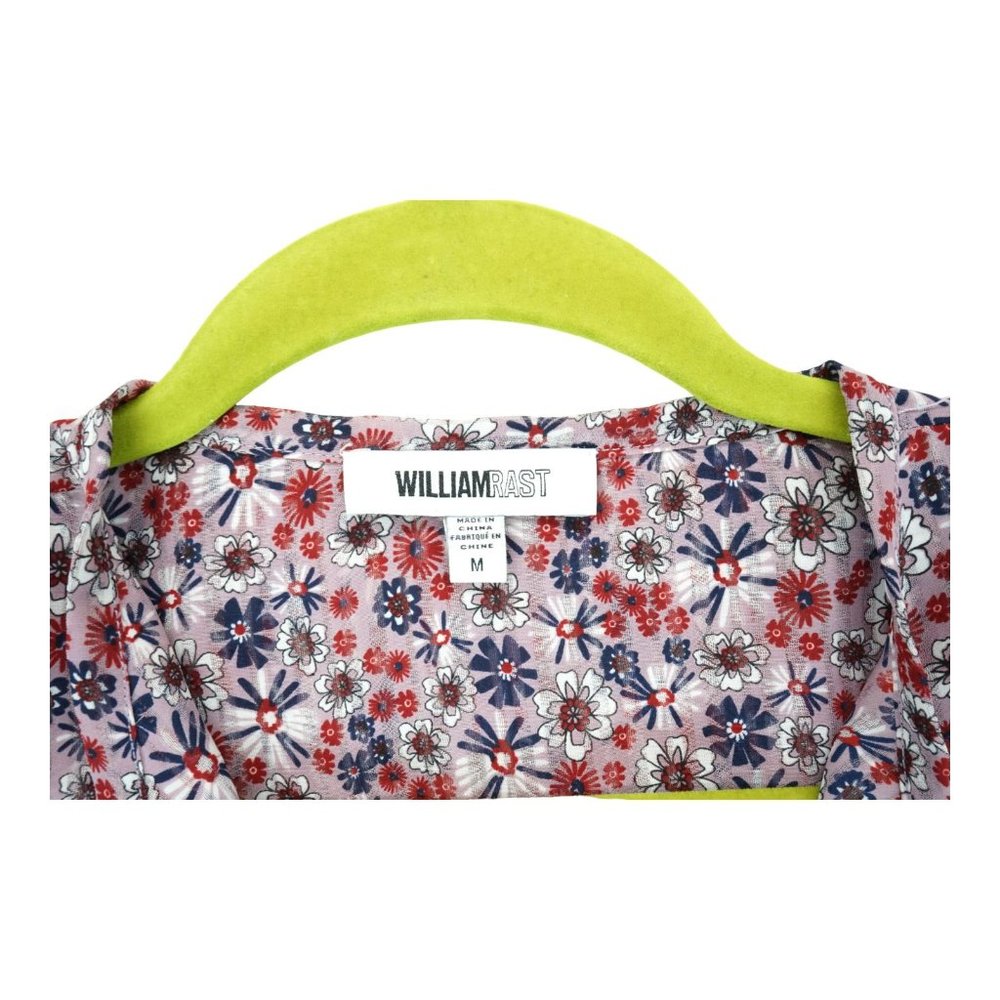 WILLIAM RAST Floral-Print Bell-Sleeve Top Shirt Blouse Medium M MSPR $79 - Picture 4 of 5